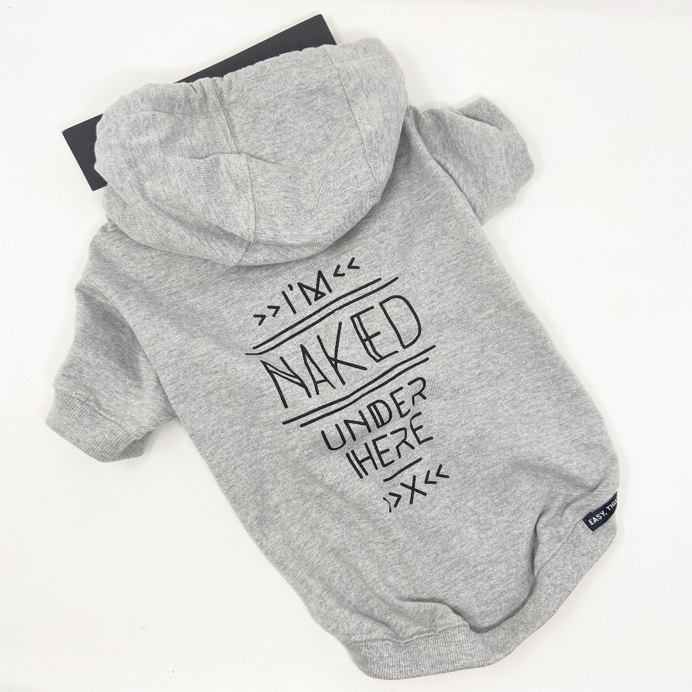 EASY TIGER | Graphic Dog Hoodie Grey Fleece Medium
